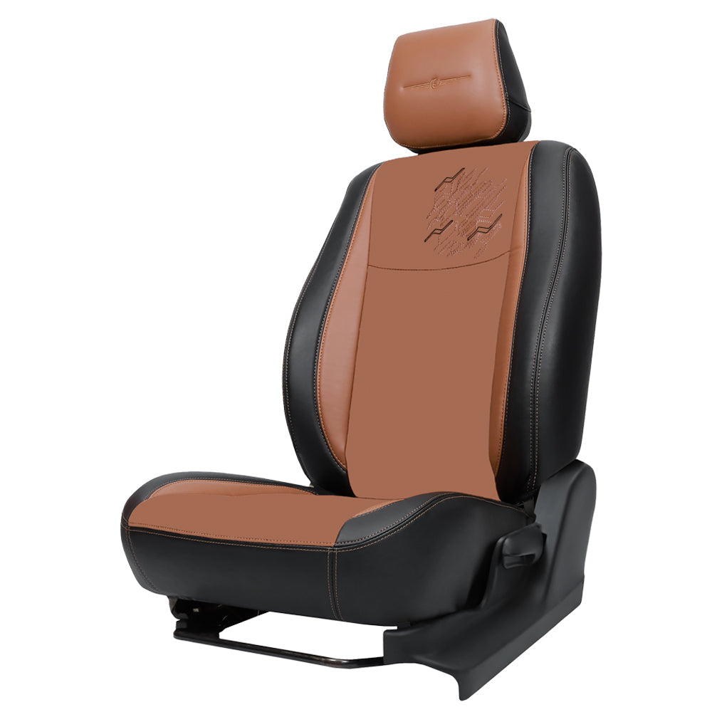 Vogue Zap Plus Art Leather Bucket Fitting Car Seat Cover Black And Tan For Toyota Urban Cruiser
