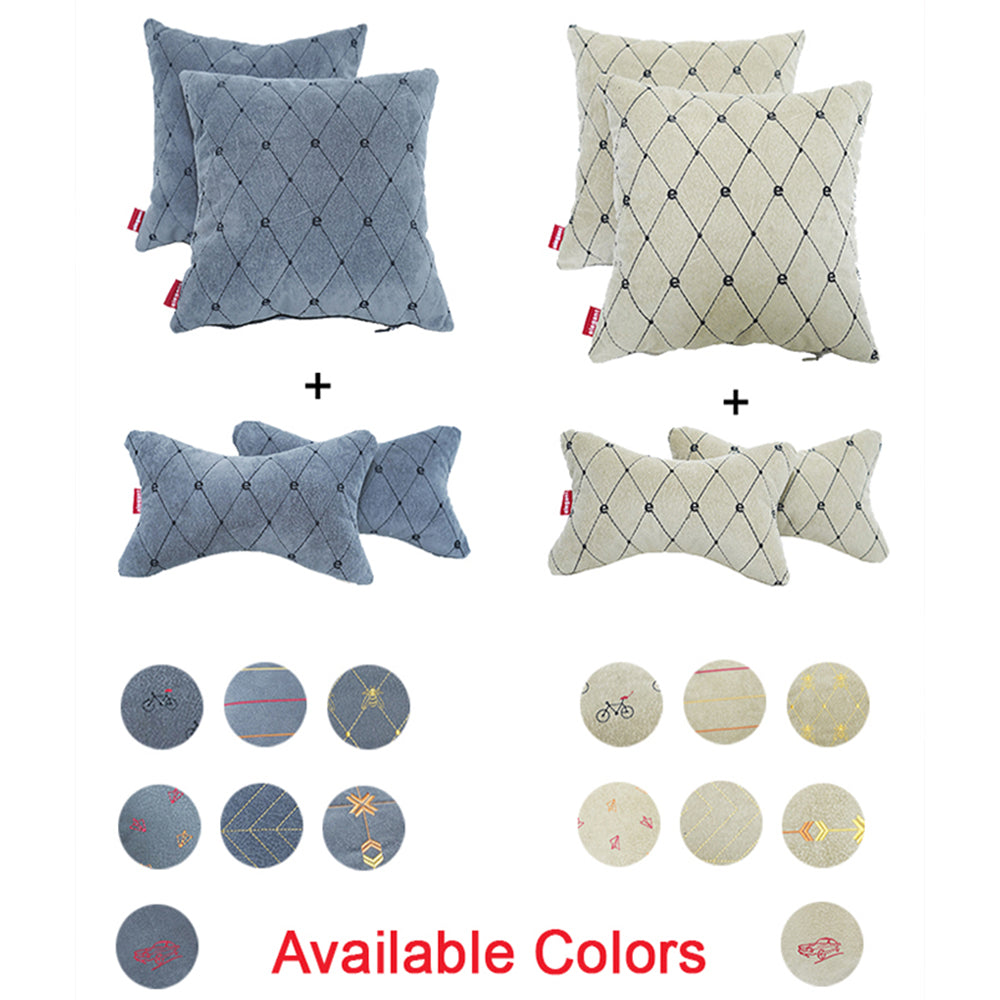Comfy Z-Dot Fabric Car Seat Cover For Mahindra Scorpio with Free Set of 4 Comfy Cushion
