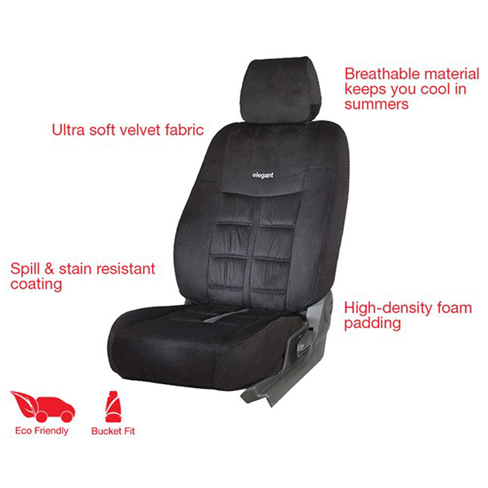 Emperor Velvet Fabric Car Seat Cover For Skoda Kushaq