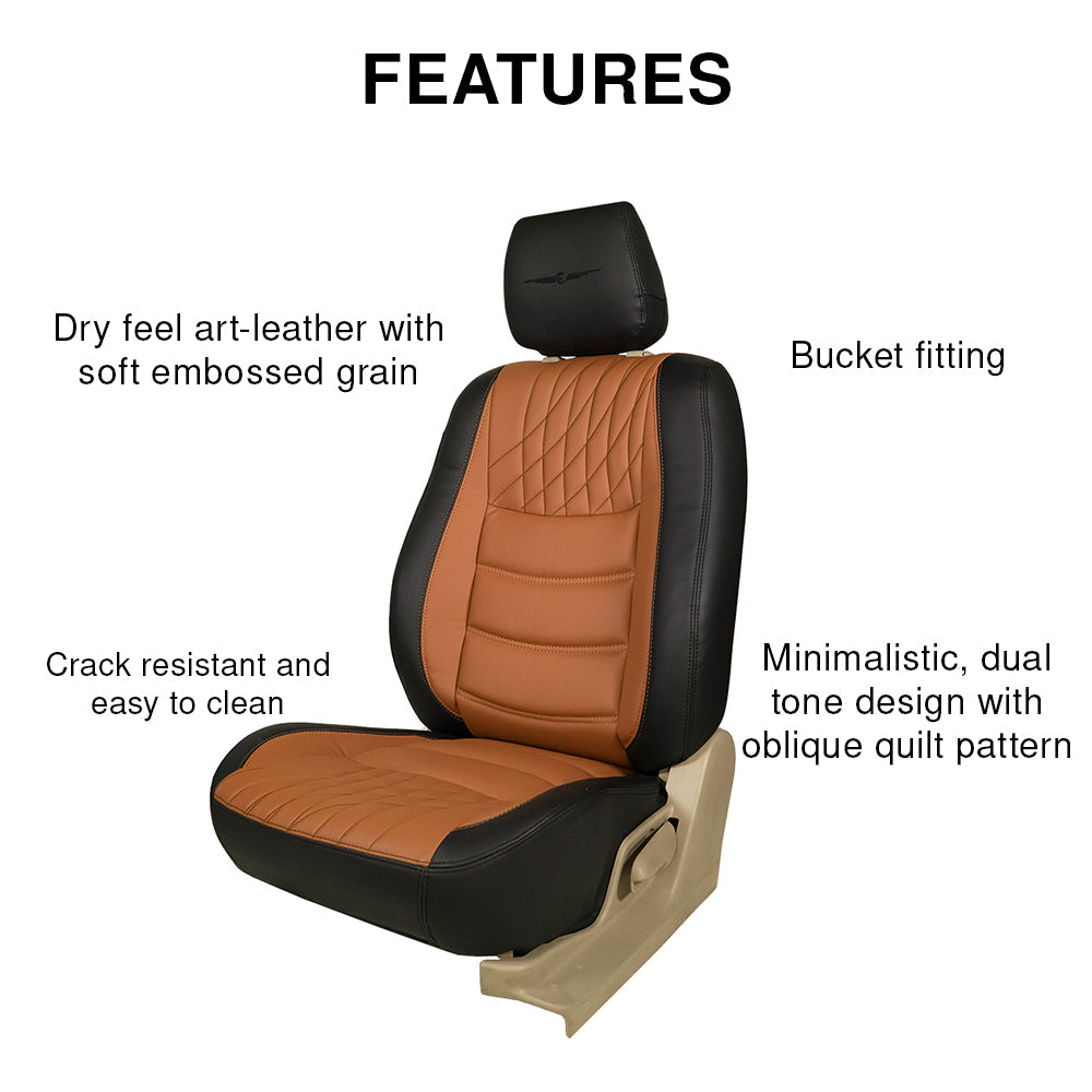 Colt Duo Bucket Fit Art Leather Car Seat Cover For Maruti Brezza
