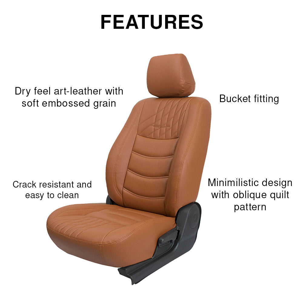 Glory Colt Art Leather Car Seat Cover Tan For MG Gloster