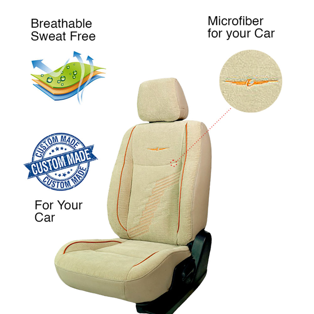Comfy Z-Dot Fabric Car Seat Cover For Hyundai Eon with Free Set of 4 Comfy Cushion