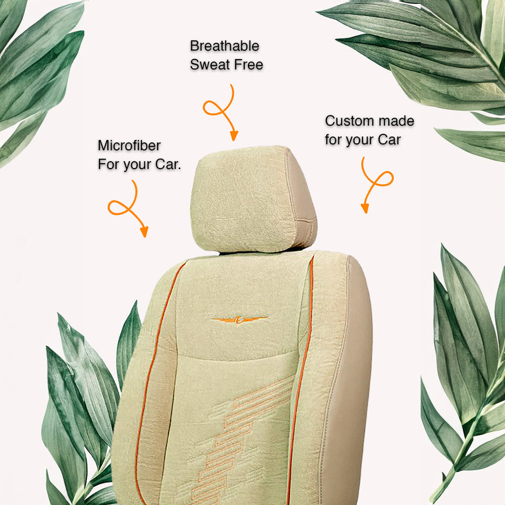 Comfy Z-Dot Fabric Car Seat Cover For Hyundai Eon with Free Set of 4 Comfy Cushion