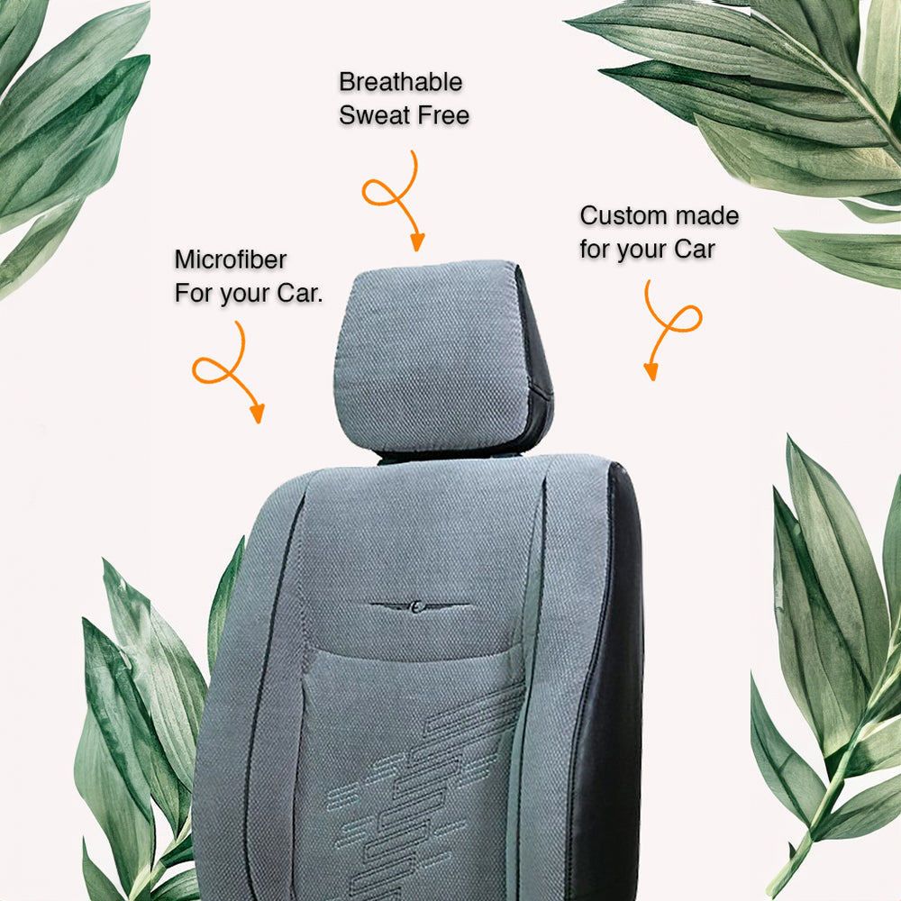 Comfy Z-Dot Fabric Car Seat Cover For Honda Jazz with Free Set of 4 Comfy Cushion