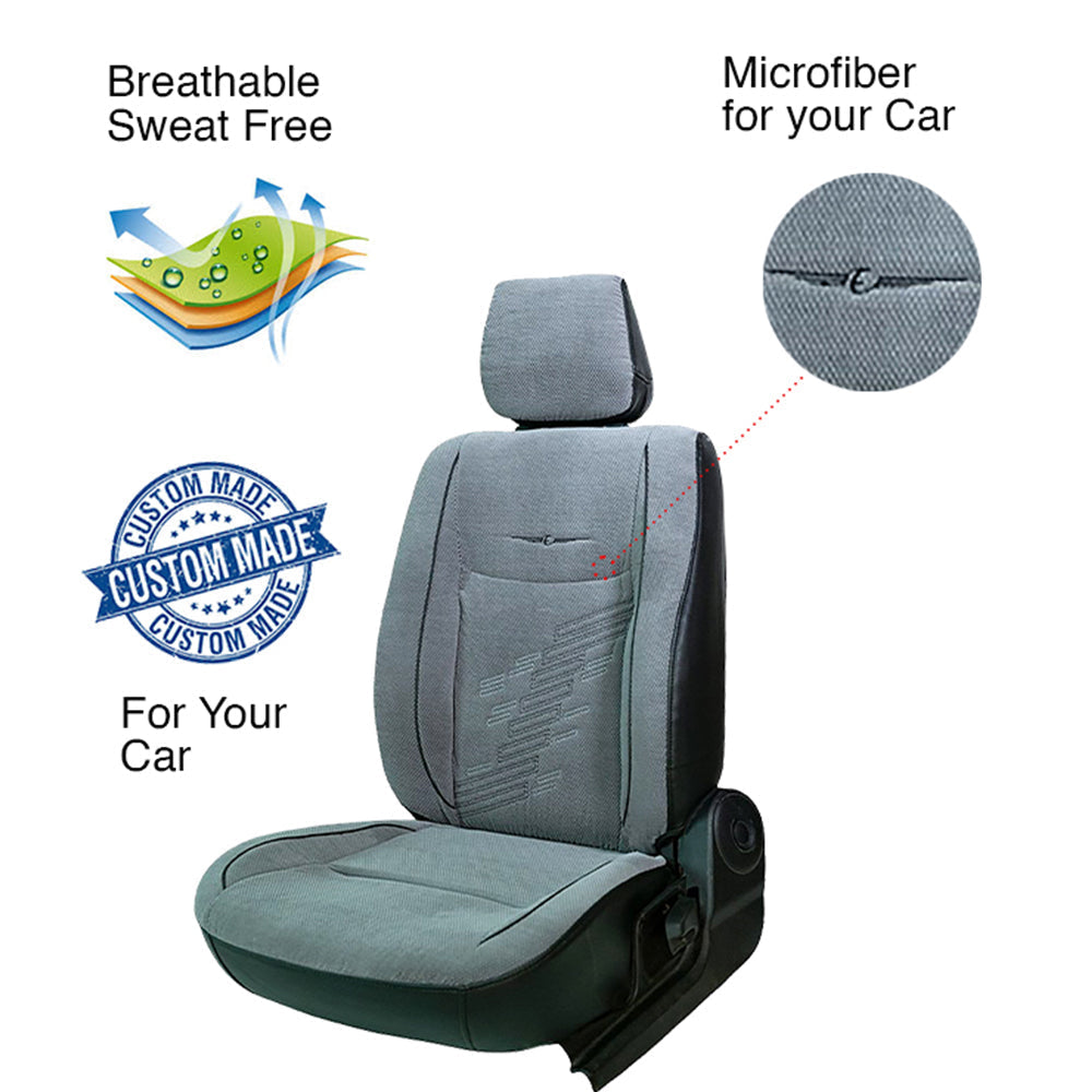 Comfy Z-Dot Fabric Car Seat Cover For Hyundai Aura with Free Set of 4 Comfy Cushion