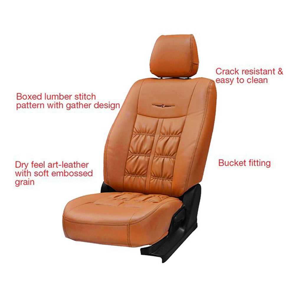 Nappa Grande Art Leather Car Seat Cover Tan For Maruti Grand Vitara