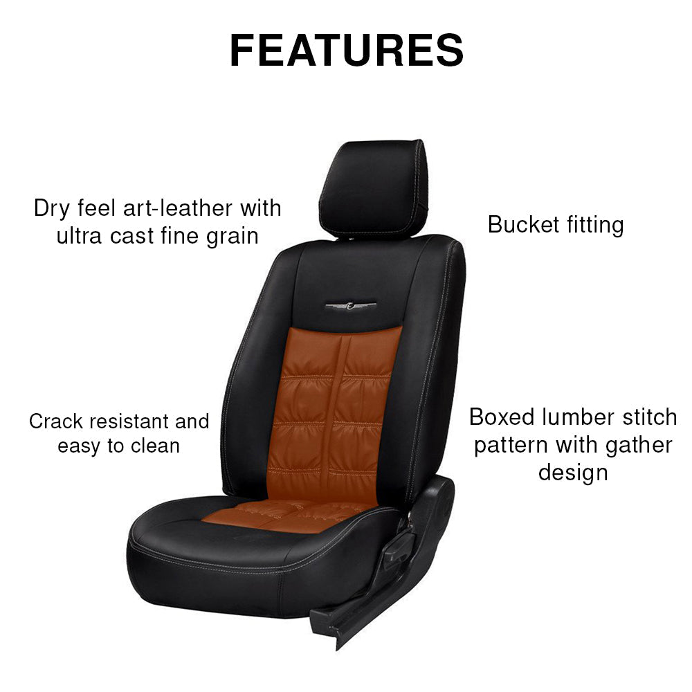 Nappa Grande Duo Art Leather Car Seat Cover For Tata Harrier