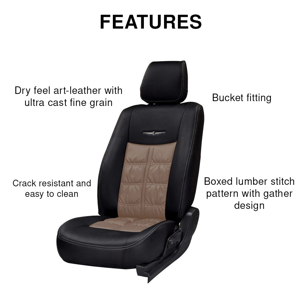 Nappa Grande Duo Art Leather Car Seat Cover For Kia Sonet