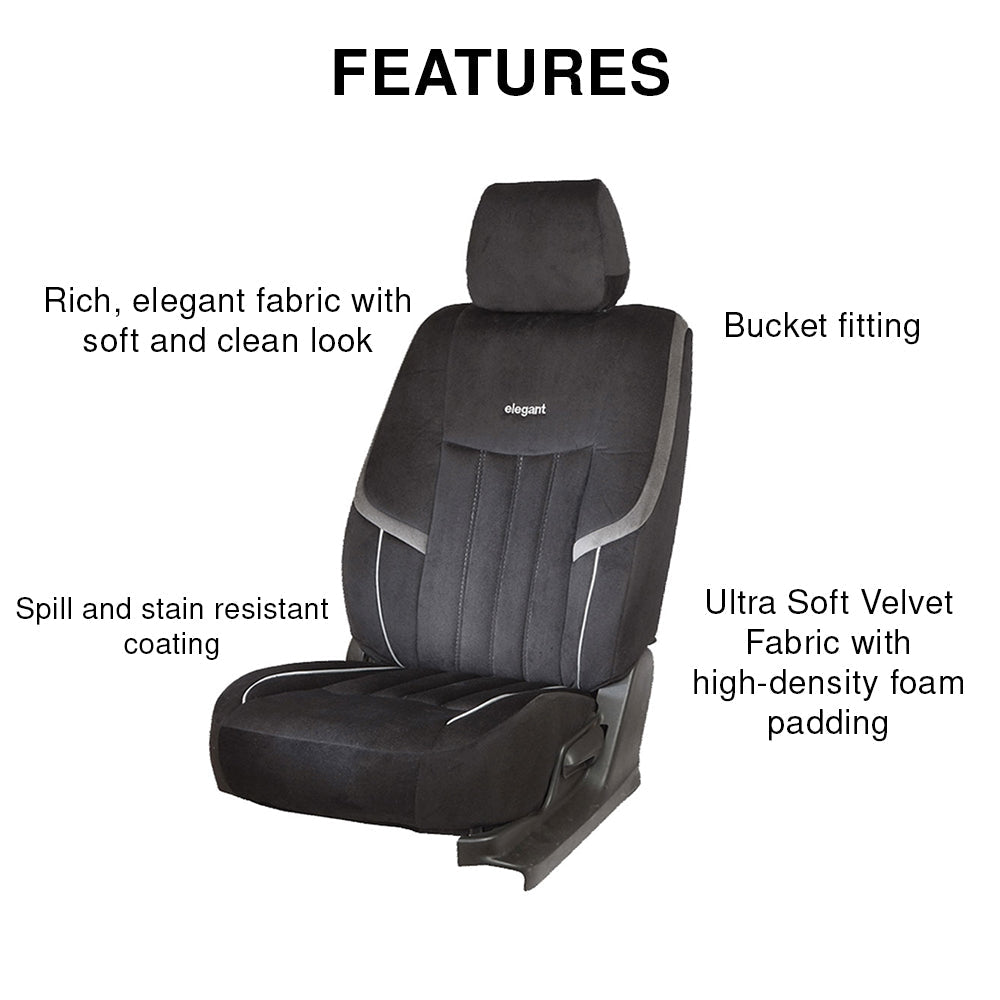 King Velvet Fabric Car Seat Cover For Tata Harrier