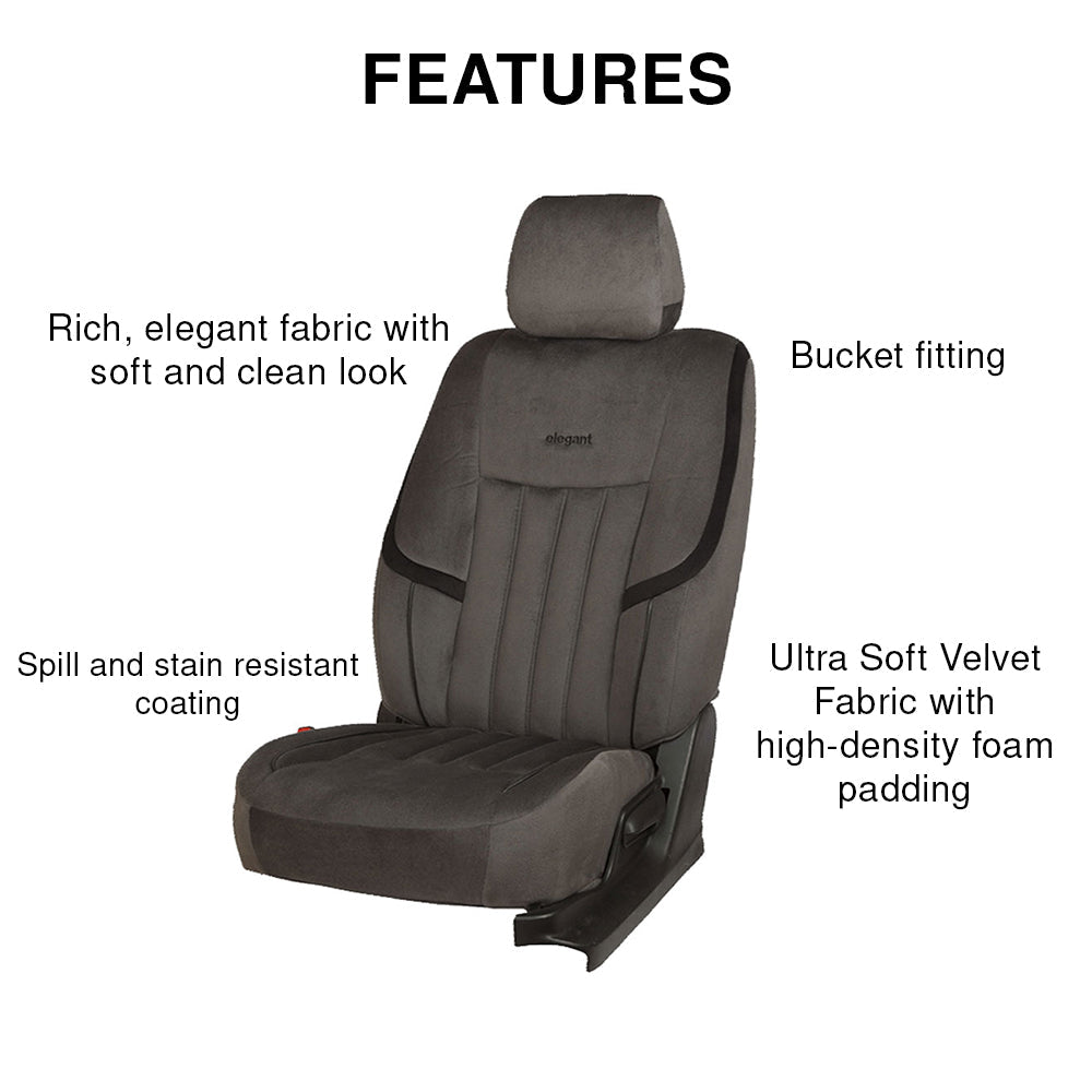 King Velvet Fabric Car Seat Cover For Tata Harrier