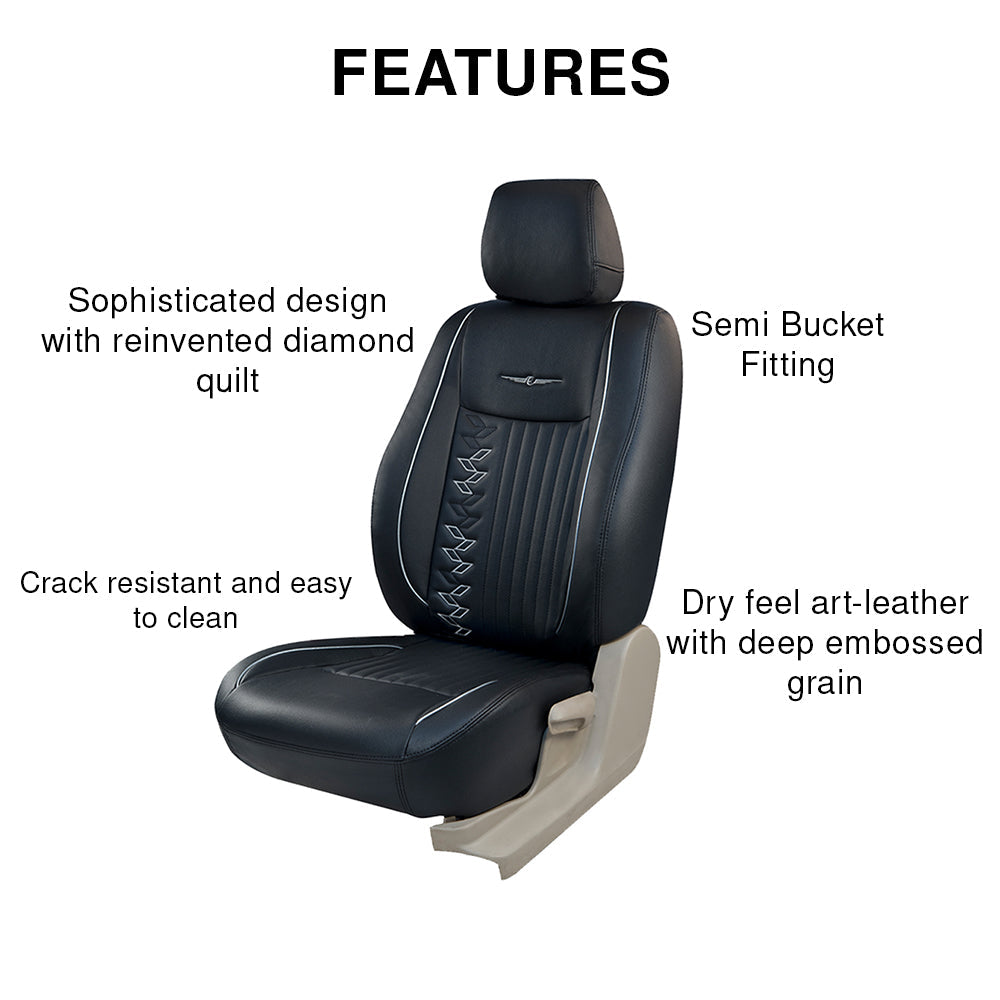 Vogue Knight Art Leather Car Seat Cover For Tata Harrier
