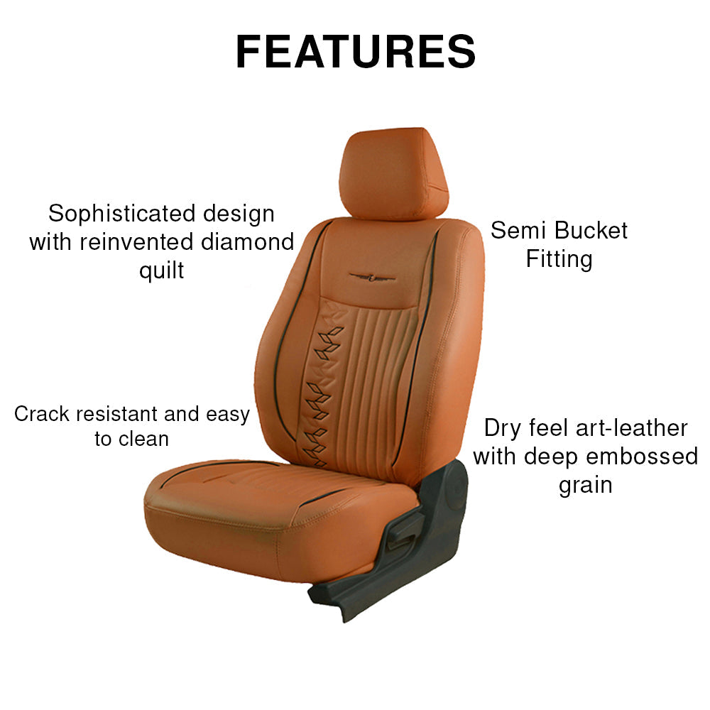 Vogue Knight Art Leather Car Seat Cover For Maruti Ignis