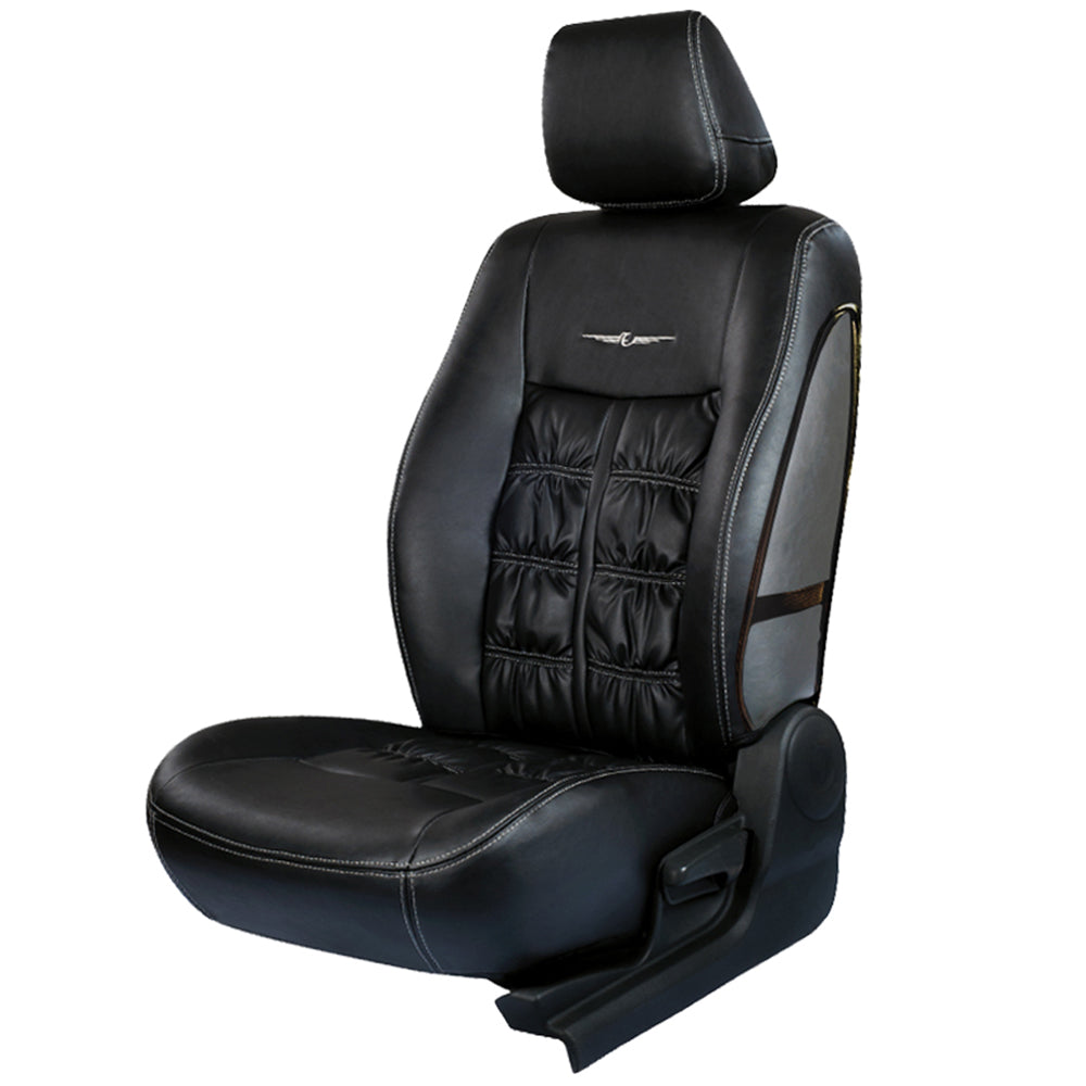 Nappa Grande Art Leather Airbag Friendly Car Seat Cover Black
