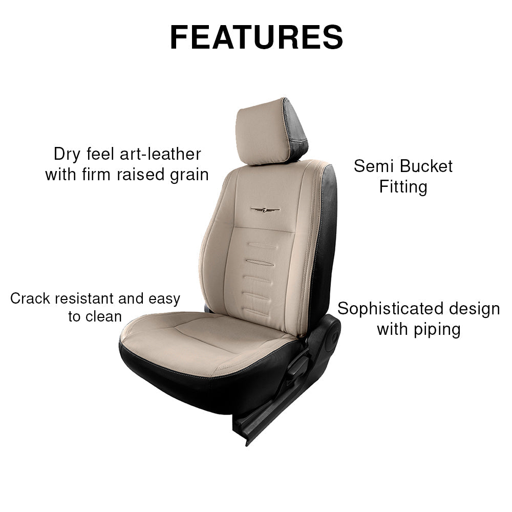 Oval Plus Bucket Fit Art Leather Car Seat Cover For Maruti Brezza