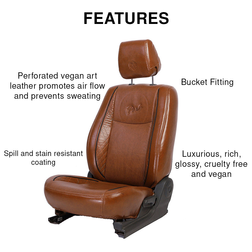 Posh Vegan Leather Car Seat Cover For Maruti Brezza