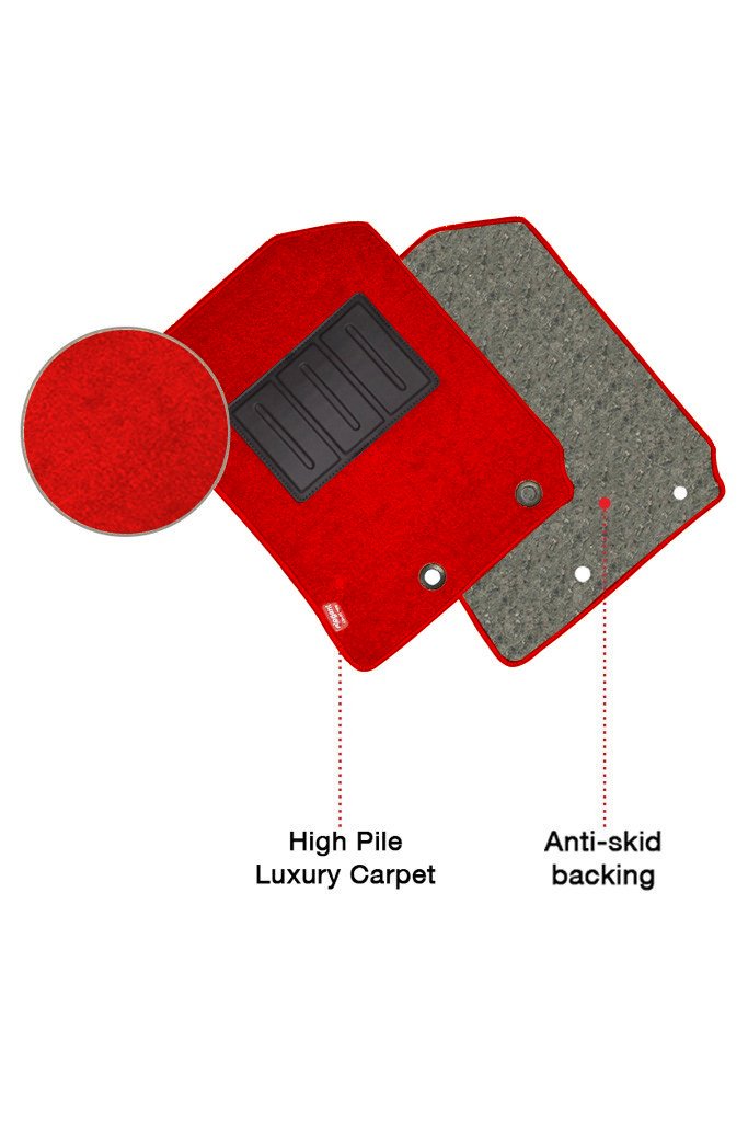Miami Carpet Car Floor Mat Red For Mahindra Scorpio