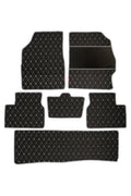 Luxury Leatherette Car Floor Mat Black and White For Mahindra XUV500