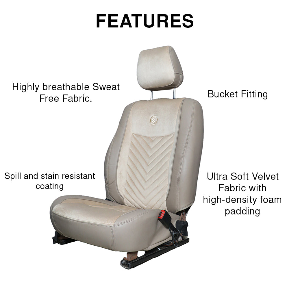 Veloba Softy Velvet Fabric Car Seat Cover For Maruti Fronx