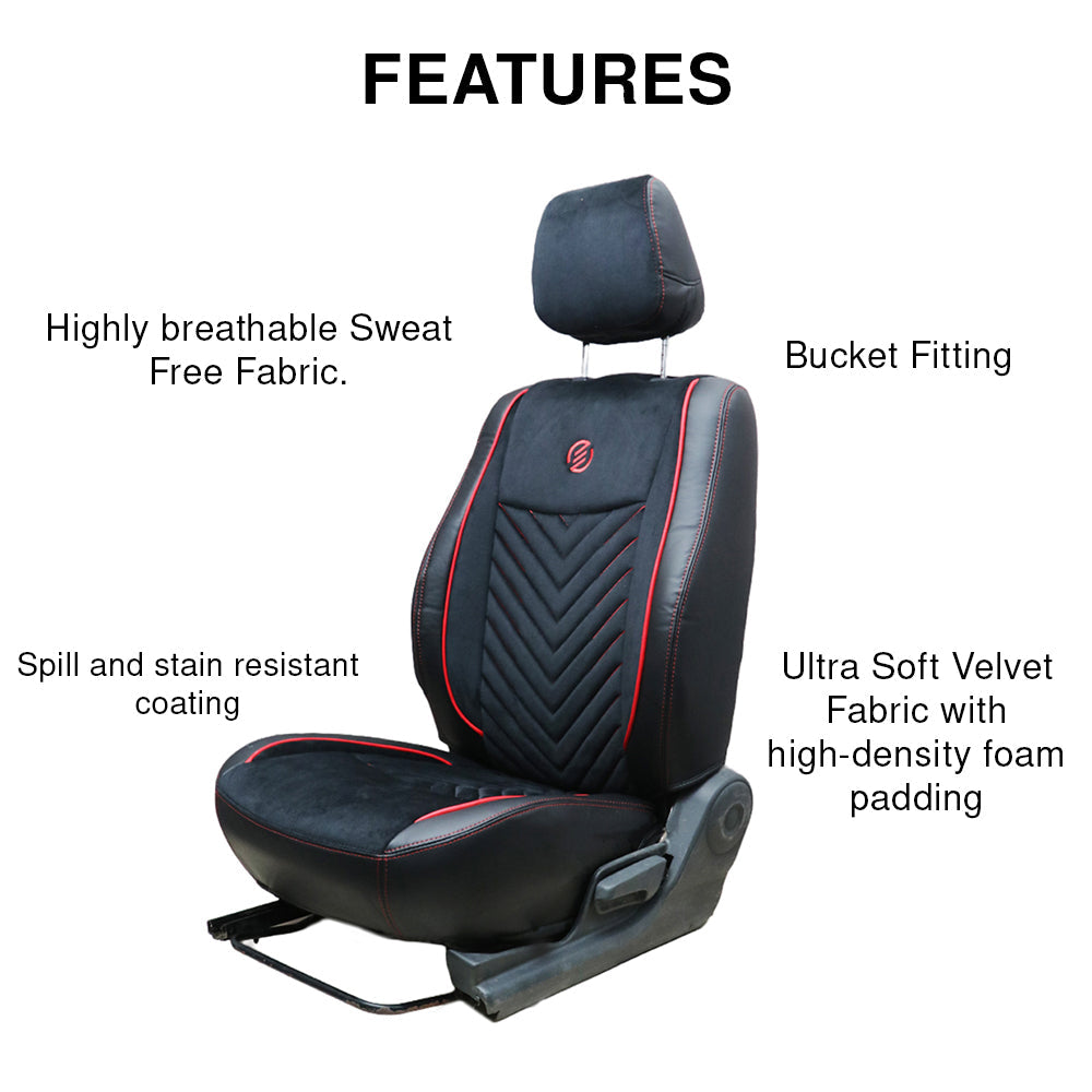 Veloba Softy Velvet Fabric Car Seat Cover For Maruti Fronx
