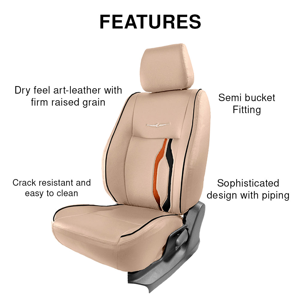 Trip Plus Bucket Fit Art Leather Car Seat Cover For Tata Punch