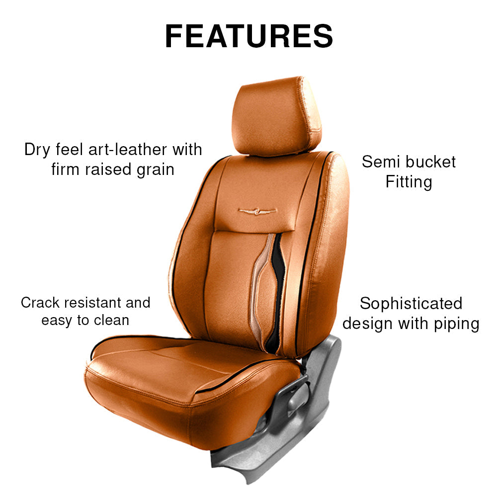 Vogue Trip Plus Art Leather Bucket Fitting Car Seat Cover For Kia Sonet