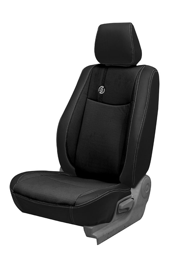 Venti 1 Duo Perforated Art Leather Car Seat Cover For Skoda Rapid