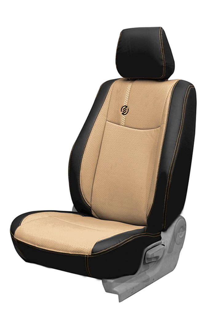Venti 1 Duo Perforated Art Leather Car Seat Cover For Skoda Rapid
