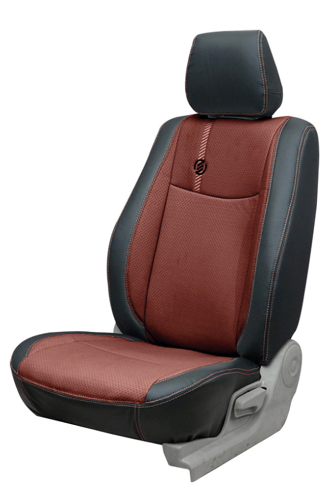 Venti 1 Duo Perforated Art Leather Car Seat Cover For Skoda Rapid