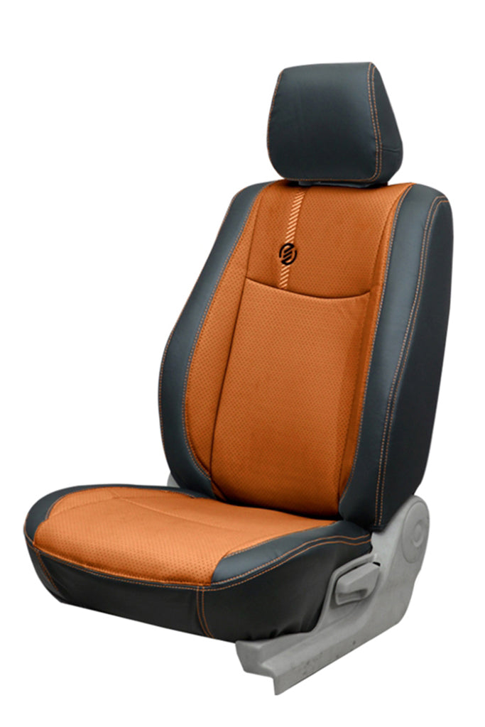Venti 1 Duo Perforated Art Leather Car Seat Cover For Skoda Rapid