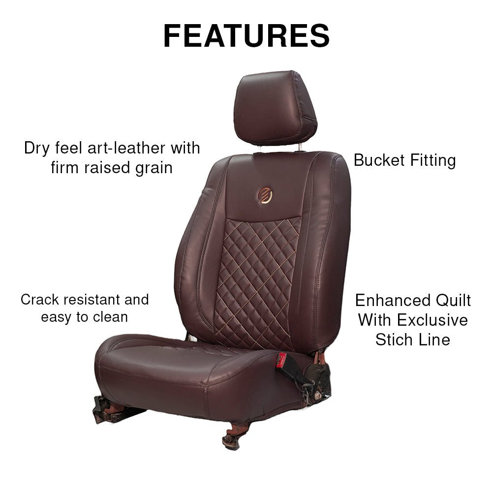 Venti 3 Perforated Art Leather Car Seat Cover For Maruti Fronx