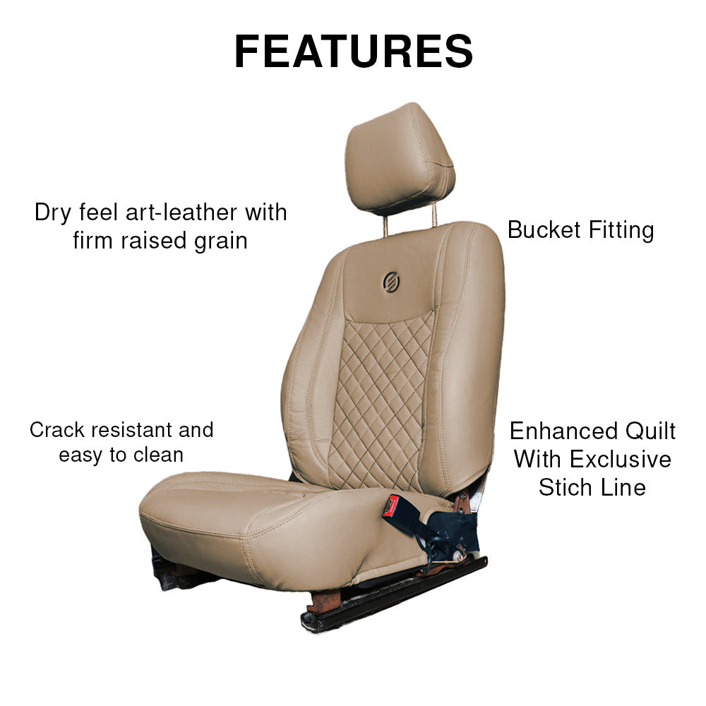 Venti 3 Perforated Art Leather Car Seat Cover For Maruti Fronx