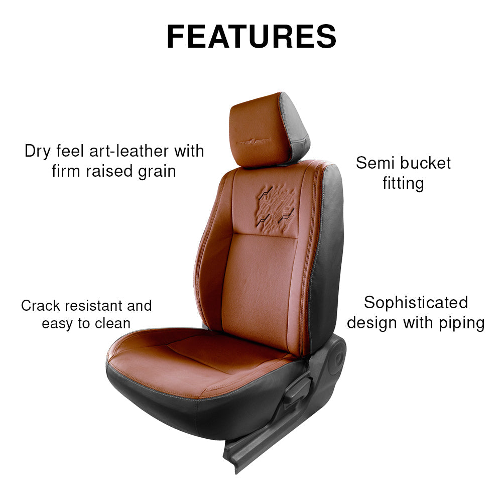 Vogue Zap Plus Art Leather Bucket Fitting Car Seat Cover For Skoda Kushaq